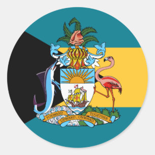 Adesivo Bandeira das Bahamas e Casaco de armas, Bandeira d