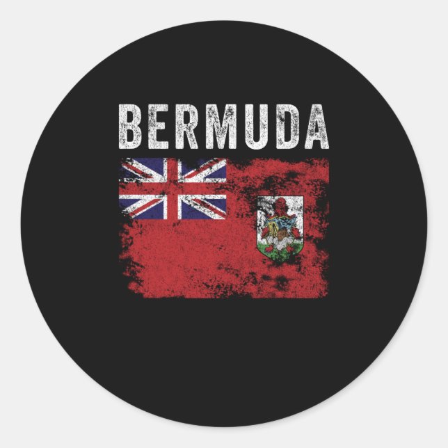 Adesivo Bandeira das Bermudas em desnutrição - Bandeira Be (Frente)