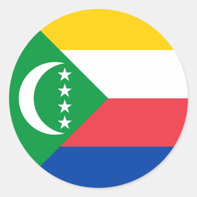 Adesivo Bandeira das Comores (Frente)