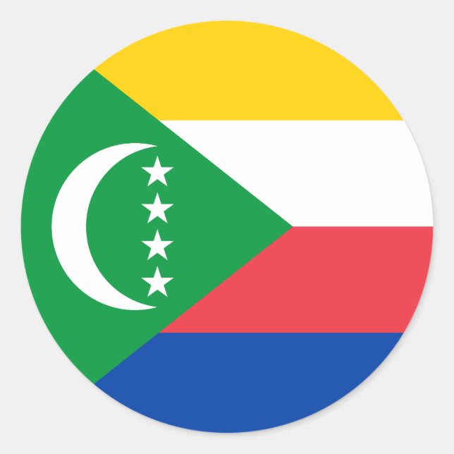 Adesivo Bandeira das Comores (Frente)