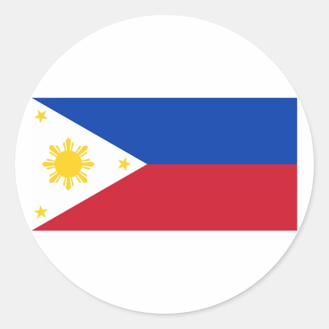 Adesivo Bandeira das Filipinas, Bandeira Nacional das Ilha (Frente)
