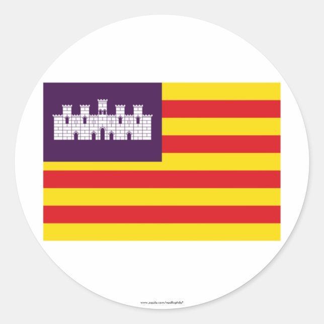 Adesivo Bandeira das Ilhas Baleares (Frente)