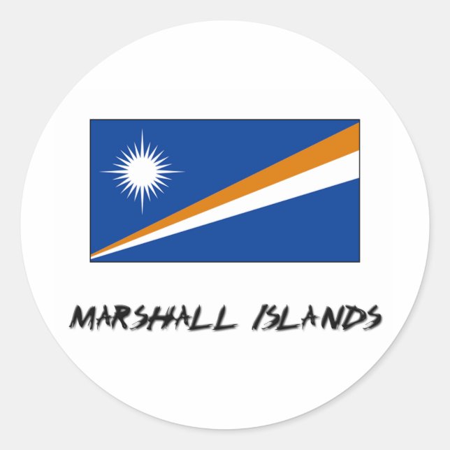 Adesivo Bandeira das Ilhas Marshall (Frente)