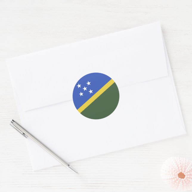 Adesivo bandeira das Ilhas Salomão (Envelope)