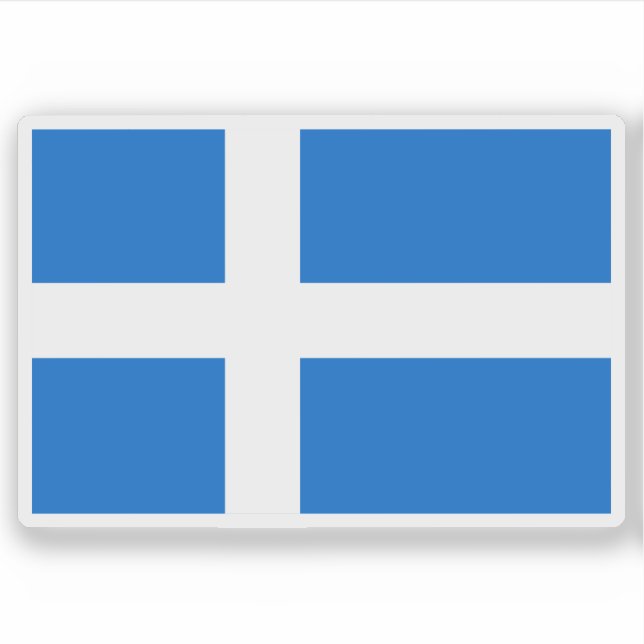 Adesivo Bandeira das Ilhas Shetland, Escócia (Frente)