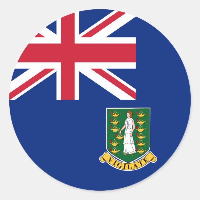 Adesivo Bandeira das Ilhas Virgens Britânicas (Frente)