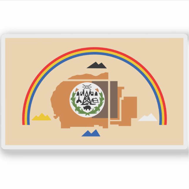Adesivo Bandeira das pessoas Navajo, EUA (Frente)