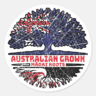 Adesivo Bandeira das Raízes da Árvore Australiana Maori