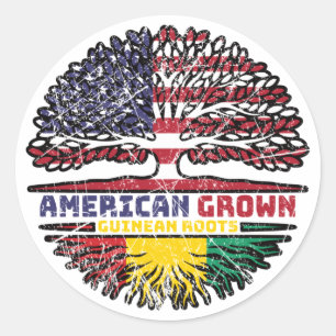 Adesivo Bandeira das Raízes da Árvore Guineense Americana