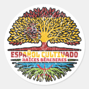 Adesivo Bandeira das Raízes das Árvores Espanholas de Berb
