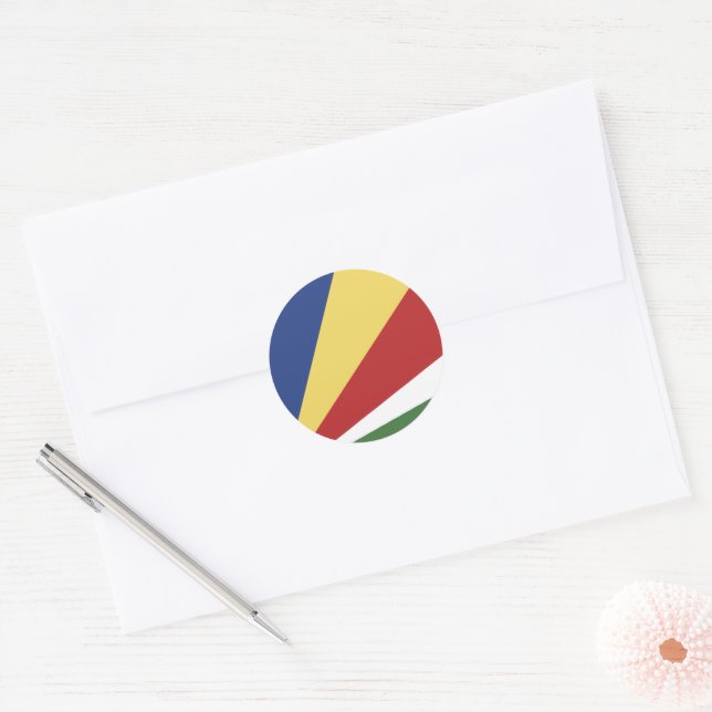 Adesivo Bandeira das Seychelles (Envelope)
