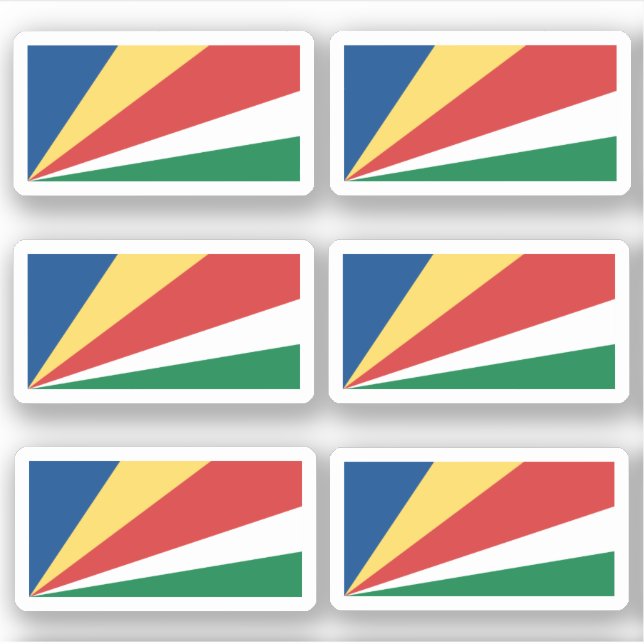 Adesivo Bandeira das Seychelles - uma coleção (Frente)