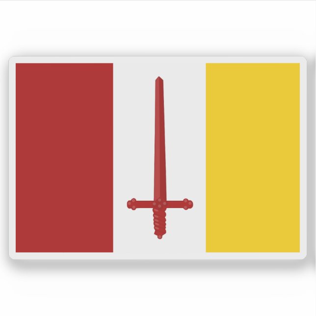 Adesivo Bandeira de Aalst, Bélgica (Frente)