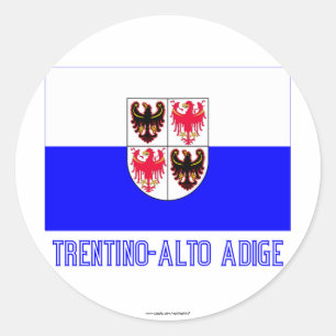 Adesivo Bandeira de Adige do Trentino-Alto com nome