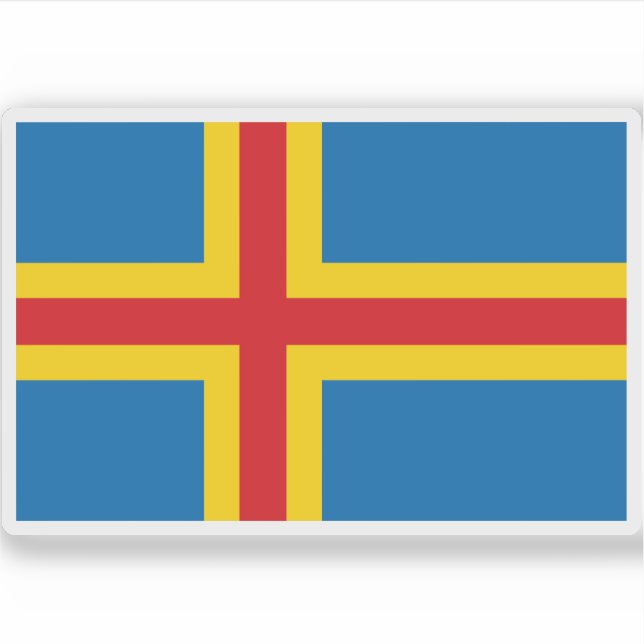 Adesivo Bandeira de Åland, Finlândia (Frente)