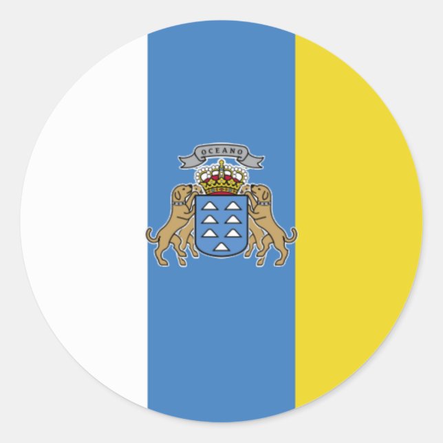 Adesivo Bandeira de alta qualidade das Ilhas Canárias (Frente)
