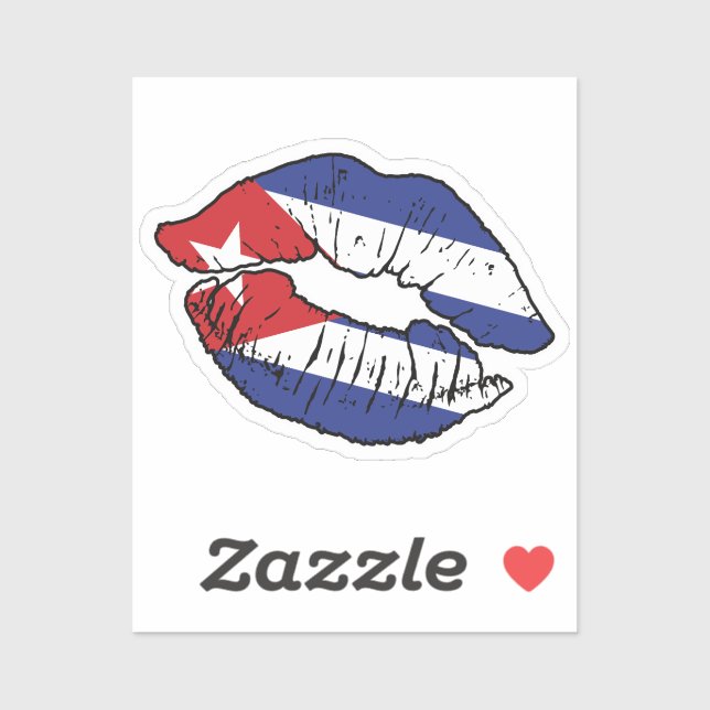 Adesivo Bandeira de Amor Cubana (Folha)