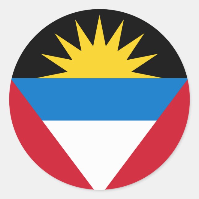 Adesivo Bandeira de Antígua e Barbuda (Frente)