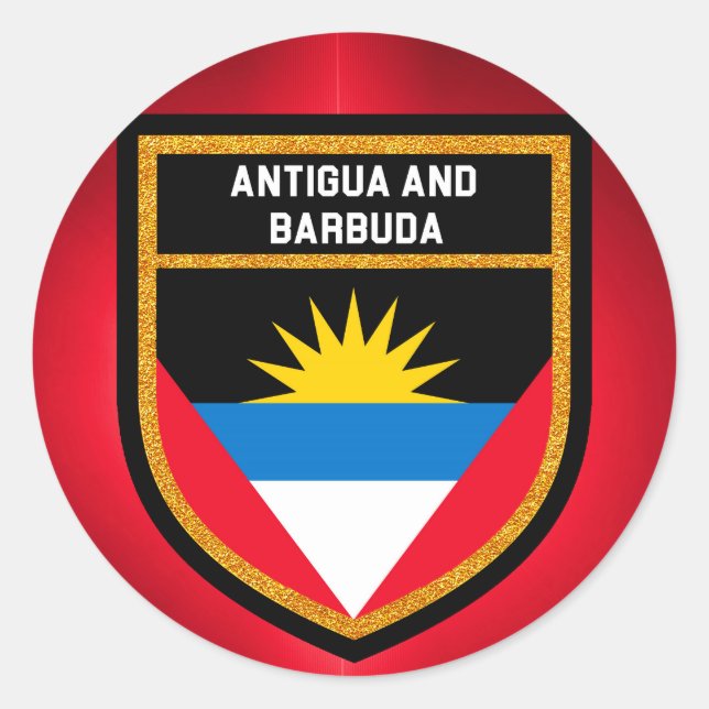 Adesivo Bandeira De Antígua E Barbuda (Frente)