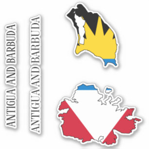 Adesivo Bandeira de Antígua e Barbuda