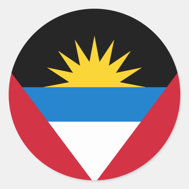 Adesivo Bandeira de Antígua e Barbuda, Antíguan Barbudan (Frente)