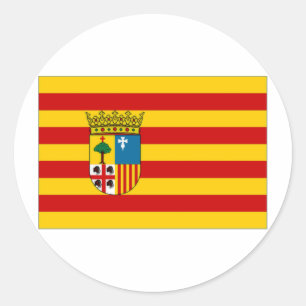 Adesivo Bandeira de Aragon da espanha