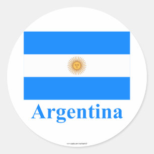 Adesivo Bandeira de Argentina com nome