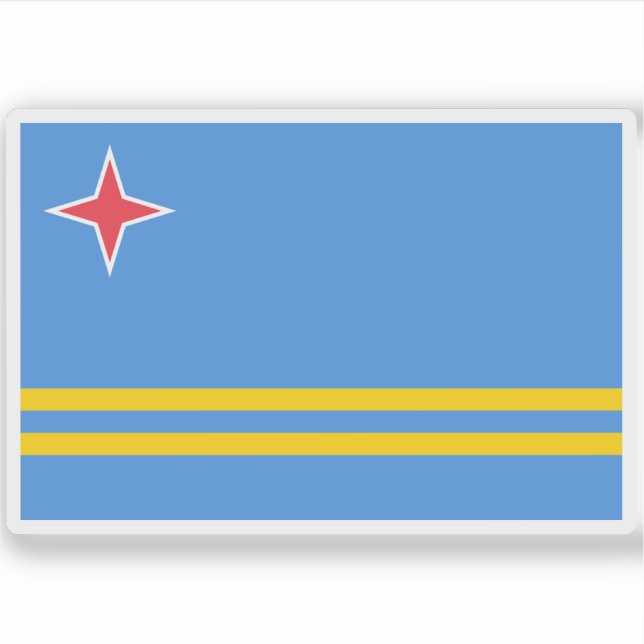 Adesivo Bandeira de Aruba (Frente)