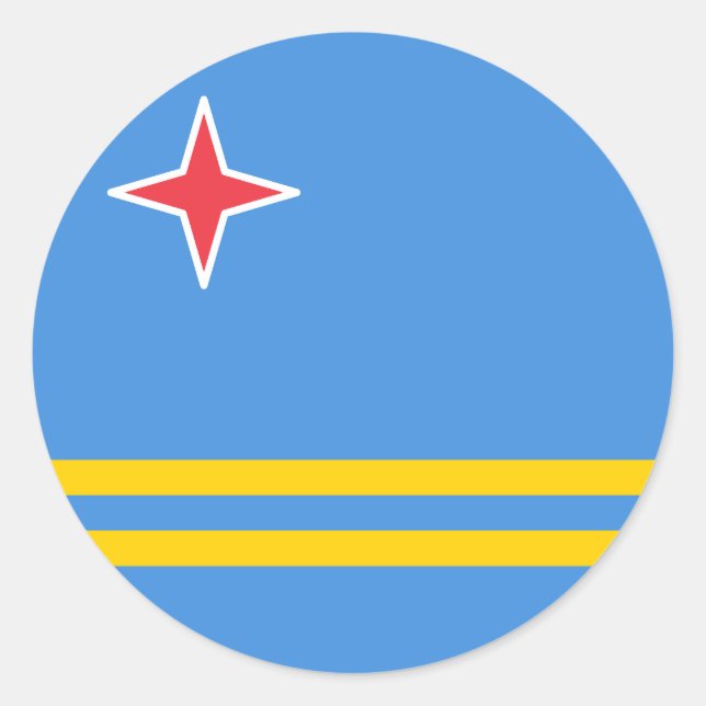 Adesivo Bandeira de Aruba (Frente)