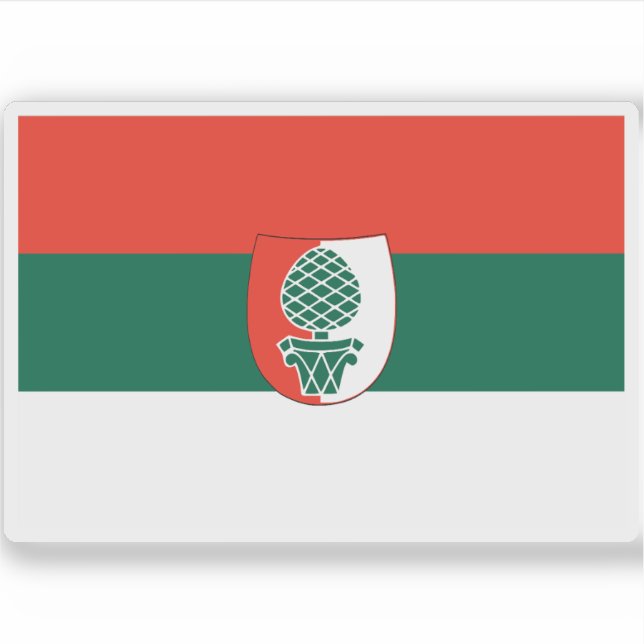 Adesivo Bandeira de Augsburg, Alemanha (Frente)