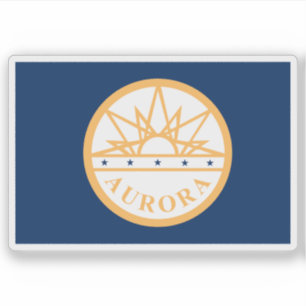 Adesivo Bandeira de Aurora, Colorado, EUA