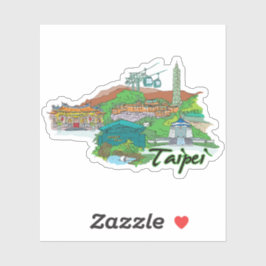 Adesivo Bandeira De Bandeja De Vedante De Taipei Para O Li