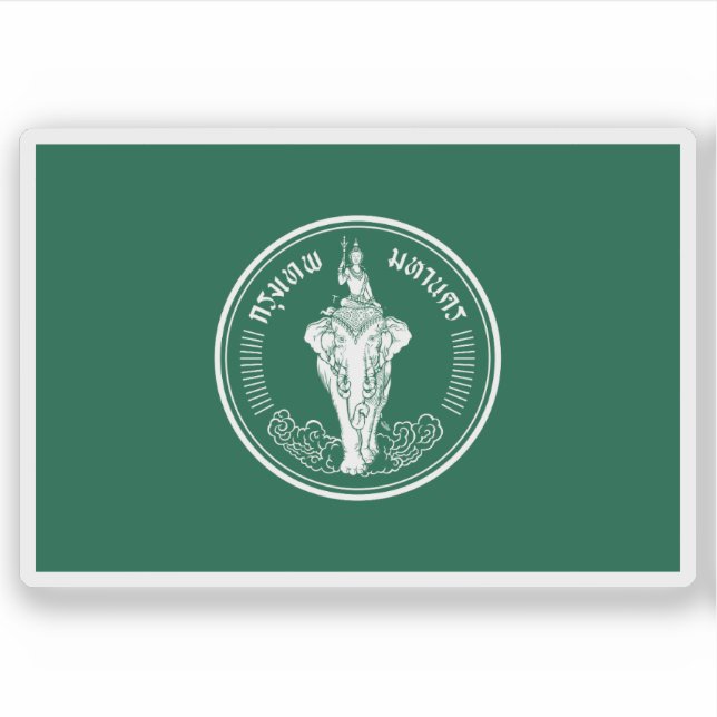 Adesivo Bandeira de Bangkok, Tailândia (Frente)