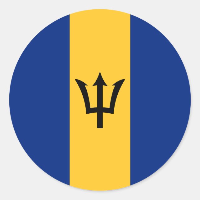 Adesivo Bandeira de Barbados (Frente)
