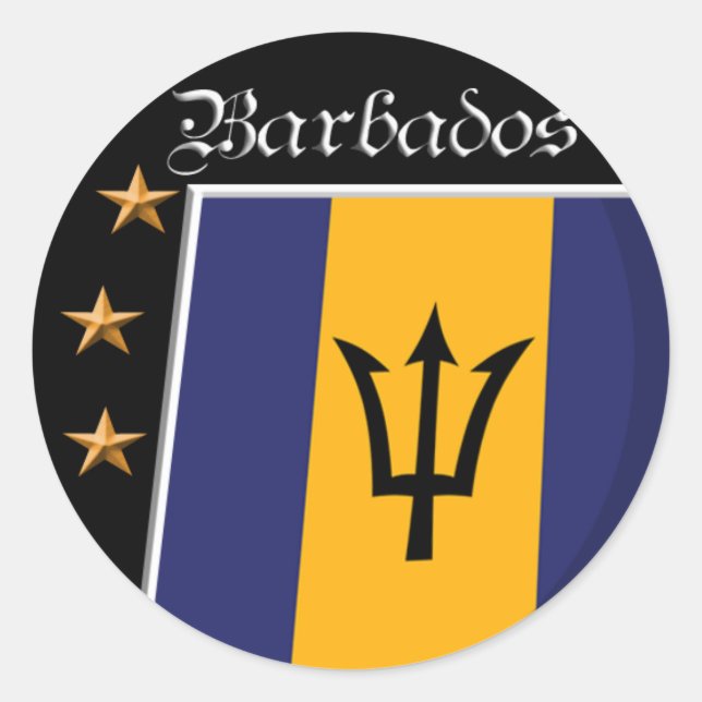 Adesivo Bandeira de Barbados (Frente)