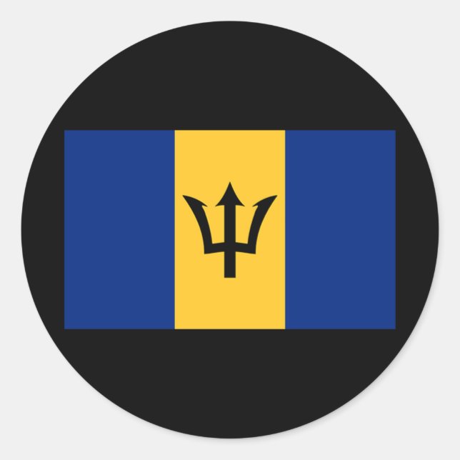 Adesivo Bandeira de Barbados (Frente)