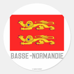Adesivo Bandeira de Basse-Normandie com nome