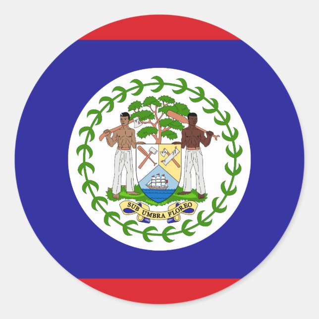 Adesivo Bandeira de Belize (Frente)