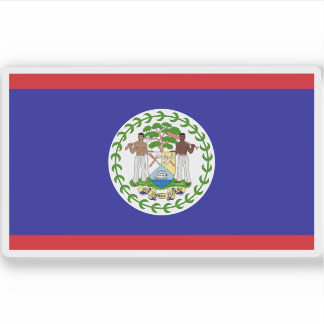Adesivo Bandeira de Belize (Frente)