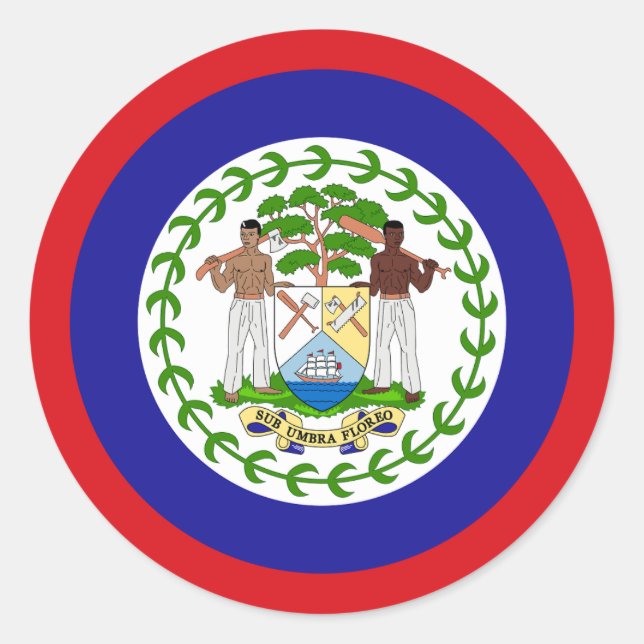 Adesivo Bandeira de Belize (Frente)