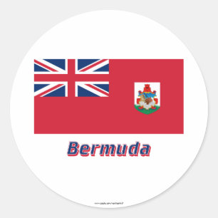 Adesivo Bandeira de Bermuda com nome
