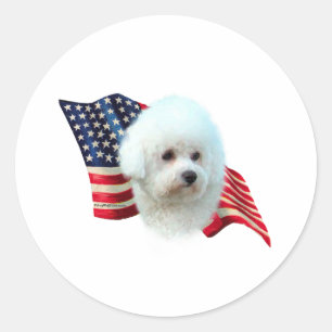 Adesivo Bandeira de Bichon Frise