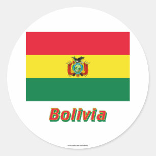 Adesivo Bandeira de Bolívia com nome