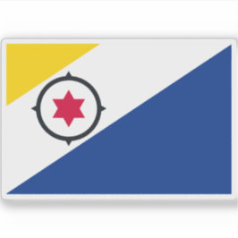 Adesivo Bandeira de Bonaire, ilha Caribe dos Países Baixos