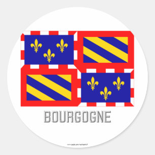 Adesivo Bandeira de Bourgogne com nome