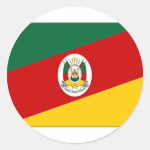 Adesivo Bandeira de Brasil Rio Grande do Sul