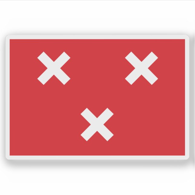 Adesivo Bandeira de Breda, Países Baixos (Frente)