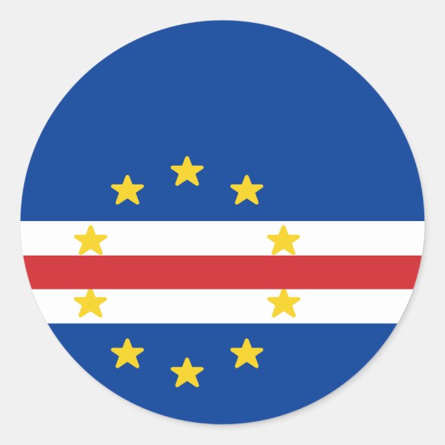 Adesivo Bandeira de Cabo Verde (Frente)