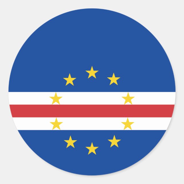 Adesivo Bandeira de Cabo Verde (Frente)