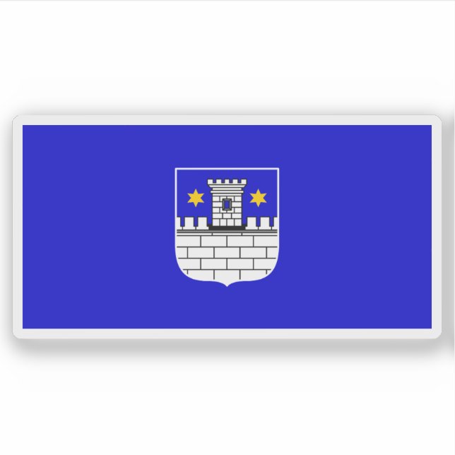 Adesivo Bandeira de Cakovec, Croácia (Frente)
